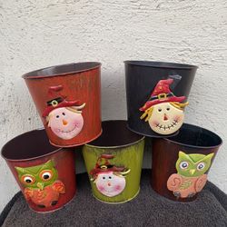 Fall Thanksgiving Planter Buckets 5”.