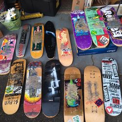 Lot of skateboard decks