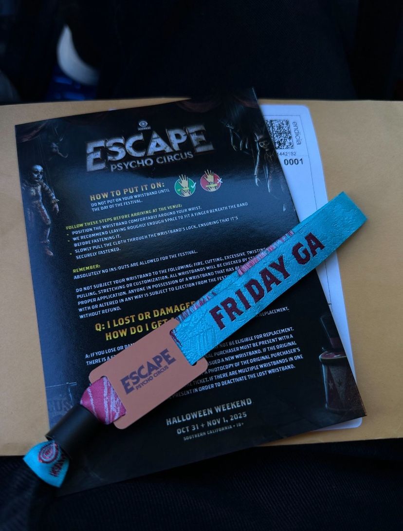 Escape FRIDAY GA Wristband for Today 