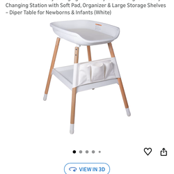 Modern changing table white