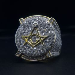 Masonic Italian Silver Ring