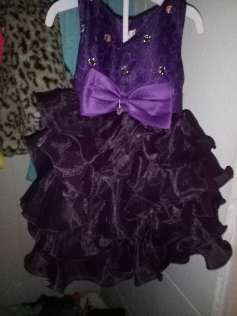 Beautiful Purple Ruffle Dress