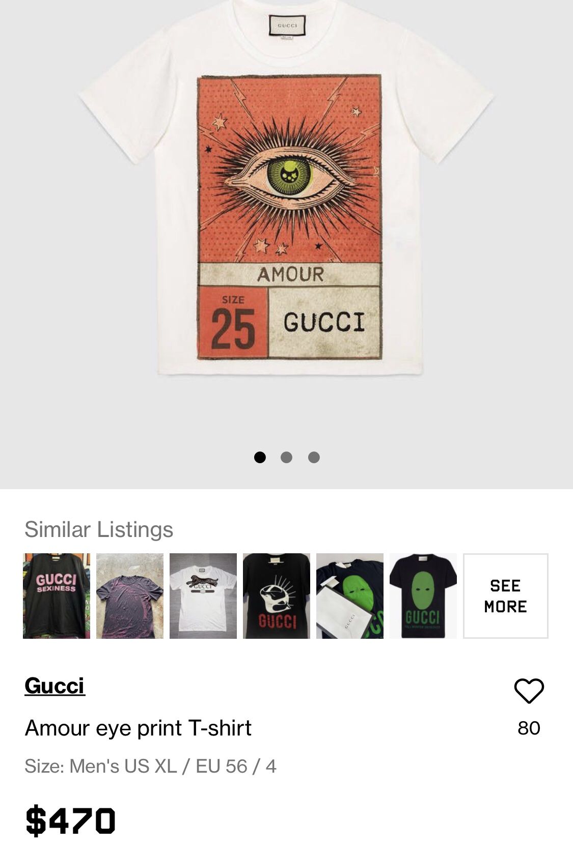 Gucci Amour Eye Print T-shirt