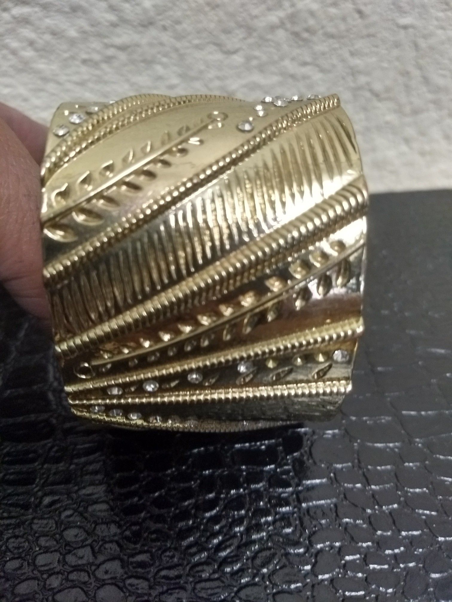 Gold cuff bracelet fantasy jewelry
