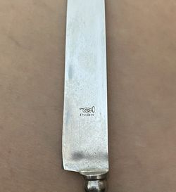 Vintage Antique INOX Brazilian Silver Plated Gaucho, Dagger Knife Scabbard 7.5L