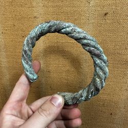 rare 1800's Antique African Baoulé Dogon Bronze Manilla Currency Bracelet