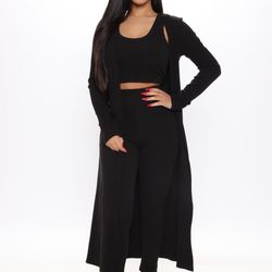 3 Piece Cardigan Set IN DENIM BLUE COLOR