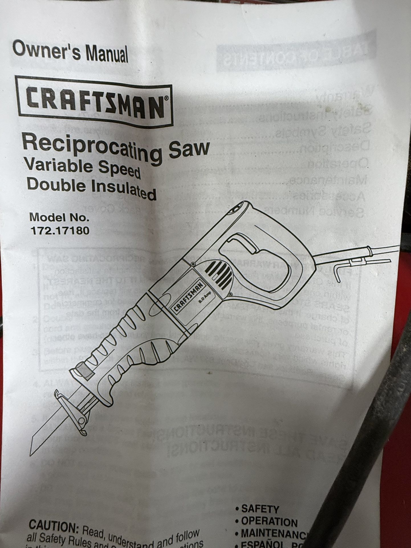 Craftsman Reciprocating Saw Saw Zall  120 V