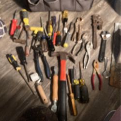 Multiple Hand Tools With Toolbox