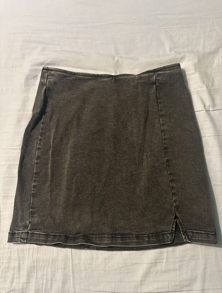 Wild Fable Black Denim Skirt W/ Small Slit