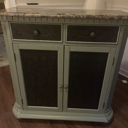Refinished Sideboard Bar Cart Wine Rack