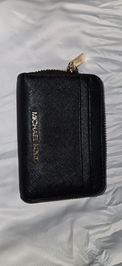 Michael Kors Black Saffiano Zip Card Case
