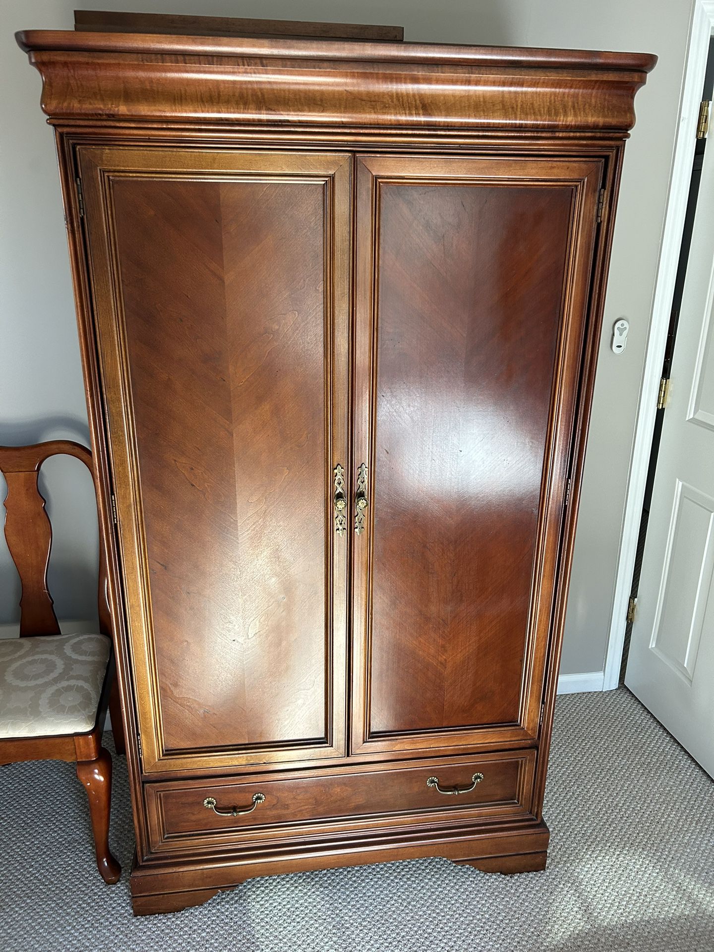 Beautiful Solid Wood Armoire TV Cabinet