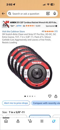 3M Scotch-Brite Clean and Strip XT Pro Disc Pack of 5