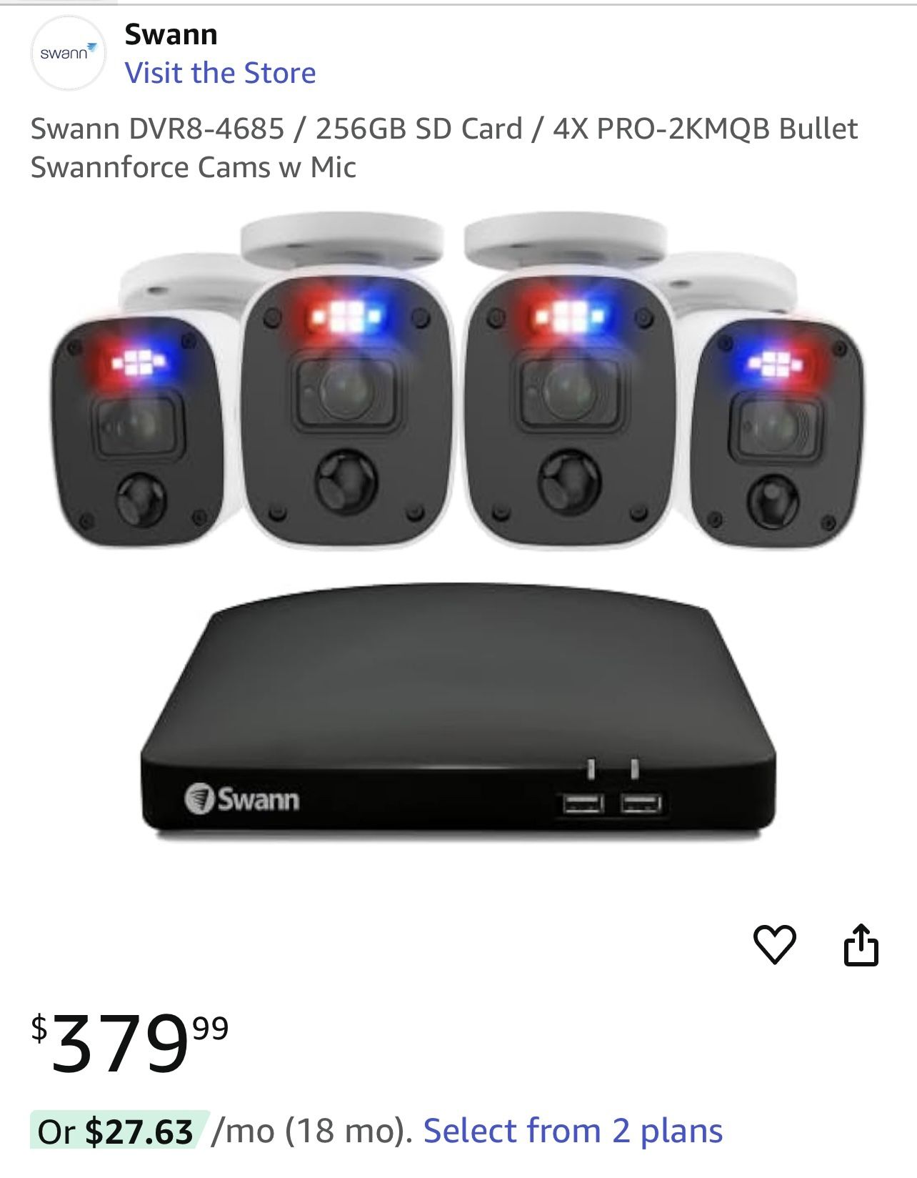 Swann  Camera System With DVR 