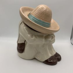Ceramic Sombrero Man Cookie Jar – Vintage Southwest Decor