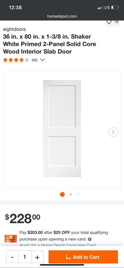 New Eightdoors 36 In Shaker White Interior Door