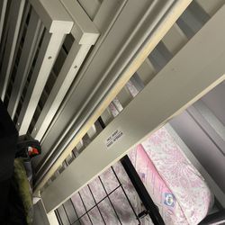 Convertible Crib  To Toddler Bed And Mattress !! Both have To Go!!