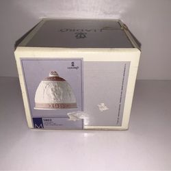 Vintage LLADRO 1991 Bisque Christmas Bell Ornament No. 5803