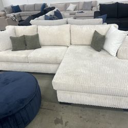 New Corduroy Fabric Sectional. *Lifetime Warranty. Solid Wood/Durable. 120 X 72. Free Delivery!