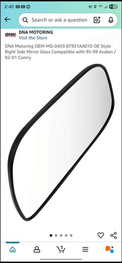 Toyota Camry Side Mirror