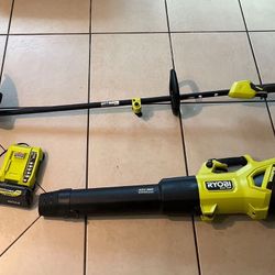 Ryobi 40V HP Brushless 650 CFM 160 MPH Cordless Leaf Blower and Carbon Fiber String Trimmer KIT