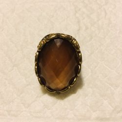 Big Glass Stone princess Design Ring-Size 7