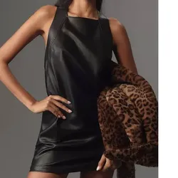 Women's Maeve by Anthropologie Faux Leather Dress-NEW