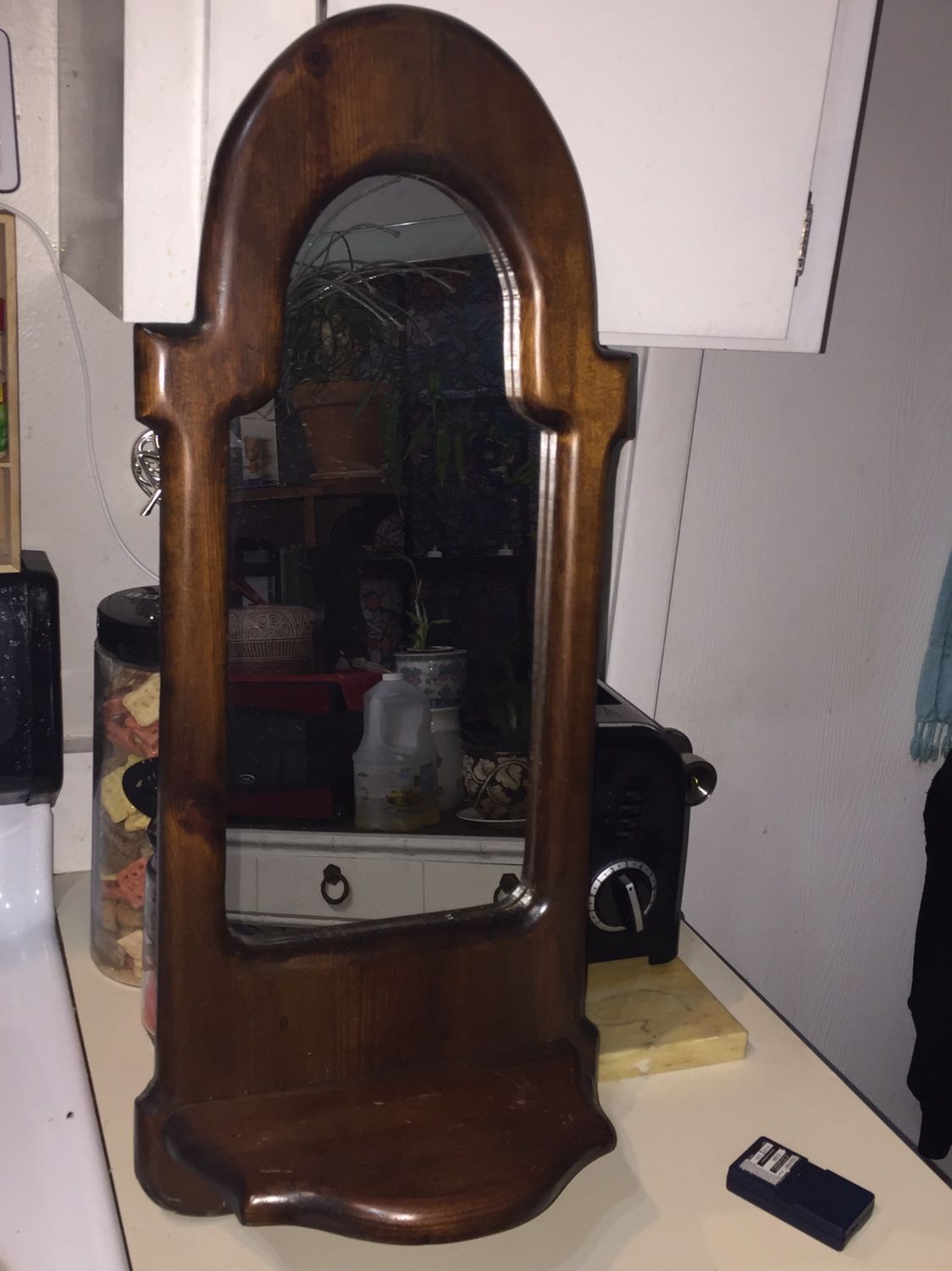 Hand Made Vintage Mirror With Shelf
