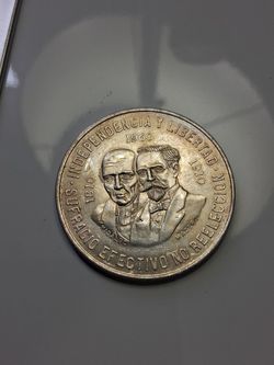 1960 silver mexico 10 pesos miguel idalgo & francisco i madaro Commemorative