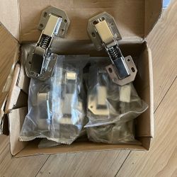 9  Pack 90 Degree Soft Close Surface Mount Spring Hinges, Easy Installation No Pre-drilled, Noiseless Frameless Hidden Concealed Kitchen Cabinet Hinge