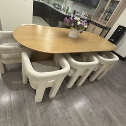 TOV Brandy Natural Ash Wood Oval Dining Table