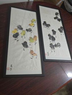 Framed art authtentic from estate sale