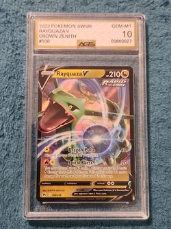 Rayquaza V Crown Zenith AGS Graded GEM-MT 10