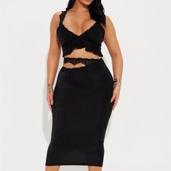 Fashion Nova Midi Skirt Set
