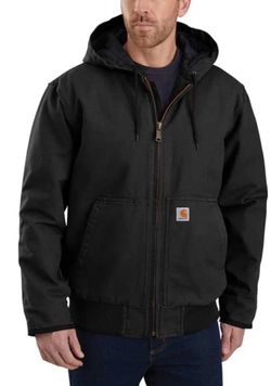 New Carhartt Men's Washed Duck Insulated Active Jacket Black Size XL