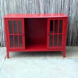 TV Console Windham 2 Door Cabinet with 4 Shelves And Misc Tables 