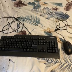 Lenovo USB Keyboard And Computer Mouse Set $10 For Both 