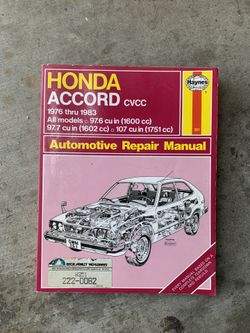 Manual Para Honda Accord CVCC 1976- 83