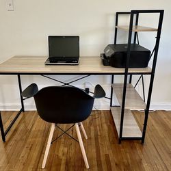 Computer Desk- With Storage Shelves 