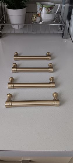 4 New Gold Drawer Pulls