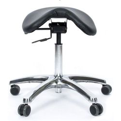 SADDLE CHAIR Ergonomic Back Posture Rolling Stool with Tilting Seat
