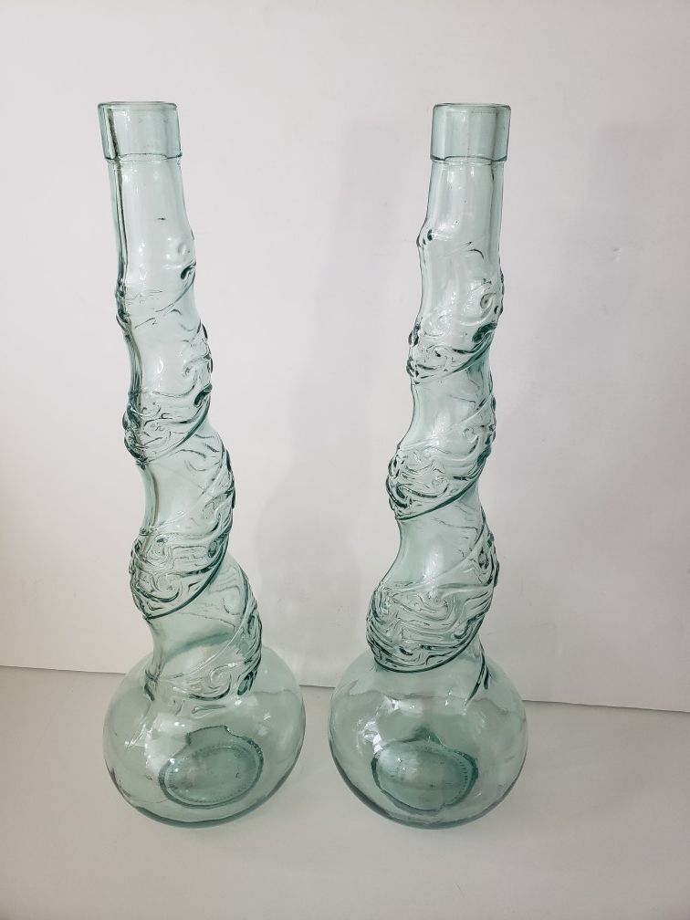 Vintage 75 cl 3 85 mm A VI Twist glass design Bottle set of 2