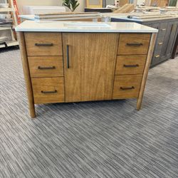 48” Bathroom Vanity In Wood Color