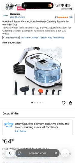 New Handheld Steam Cleaner, Portable Deep Cleaning Steamer for Multi-Surface