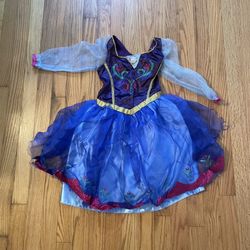 Walt Disney Frozen Princess Anna Dress Costume Kids Girls Size 4-6X Original