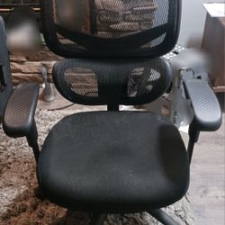 Black Office Chair Lumbar Support $25