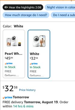 Cyvio White Indoor Security Camera 5MP