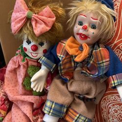 Two Vintage Clowns Both Musical. 
