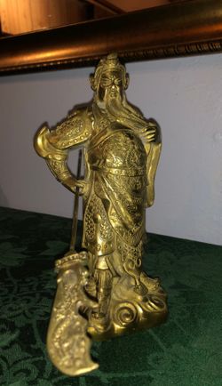 Chinese /Asian / oriental. Brass warrior Guan Gong